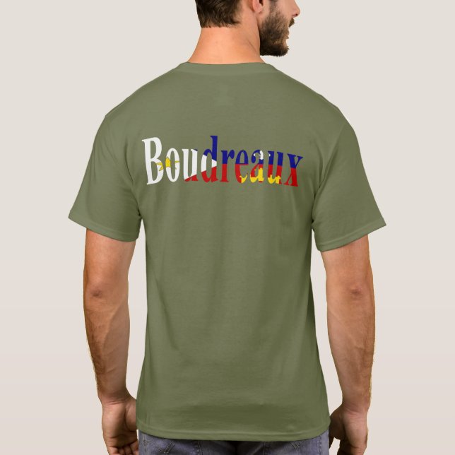 Louisiana Acadian flaggaBoudreaux Cajun hjärta T Shirt (Baksida)