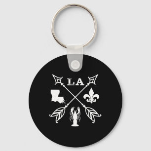 Louisiana Arrow T Shirt New Orleans Mardi Gras Nyckelring