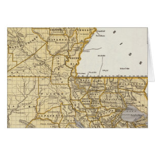 Louisiana Atlas Karta Hälsningskort