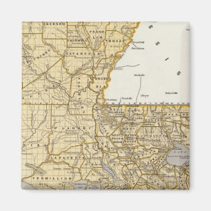 Louisiana Atlas Karta Magnet