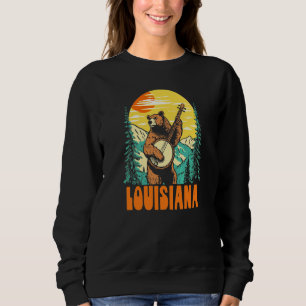 Louisiana Banjo Plockande Björn Utomhus & Musik T Shirt