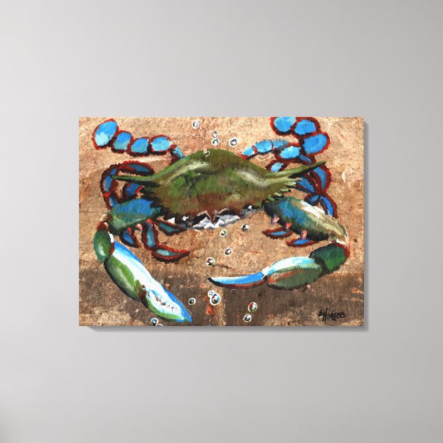 Louisiana Blue Crab Canvastryck (Framsida)