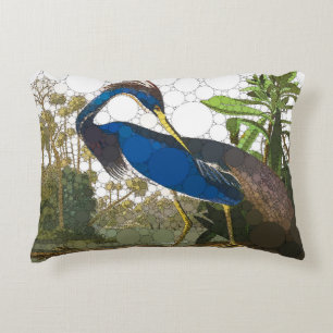 Louisiana Blue Heron av After John James Audubon Prydnadskudde