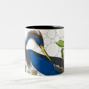 Louisiana Blue Heron av After John James Audubon Två-Tonad Mugg