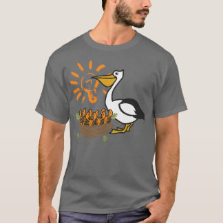 Louisiana Brown Pelican Matande Kräftor LA Flagga T Shirt