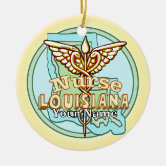 Louisiana Caduceus Sjuksköterska Julgransprydnad Keramik