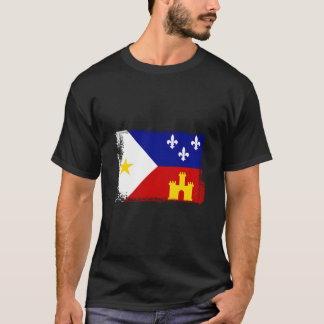 Louisiana Cajun Acadiana Flagga T Shirt