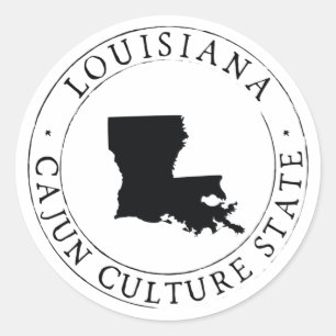 Louisiana Cajun Culture Sticker - kuvert Seal Runt Klistermärke