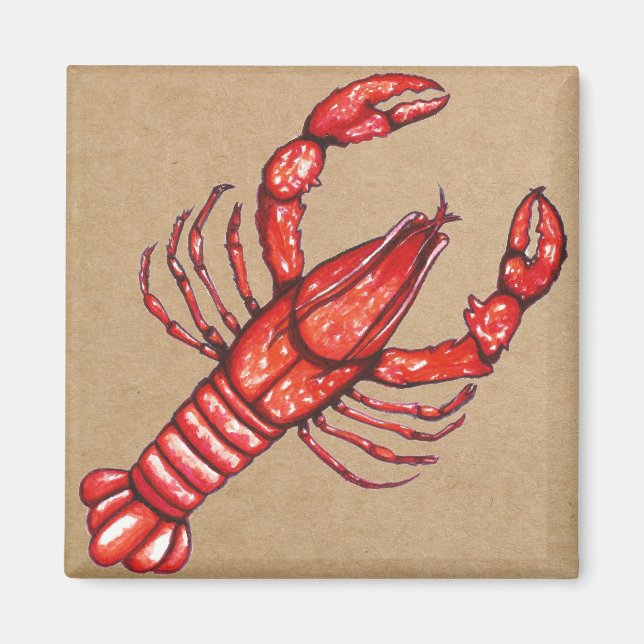 Louisiana Cajun Kräftor Magnet (Framsidan)