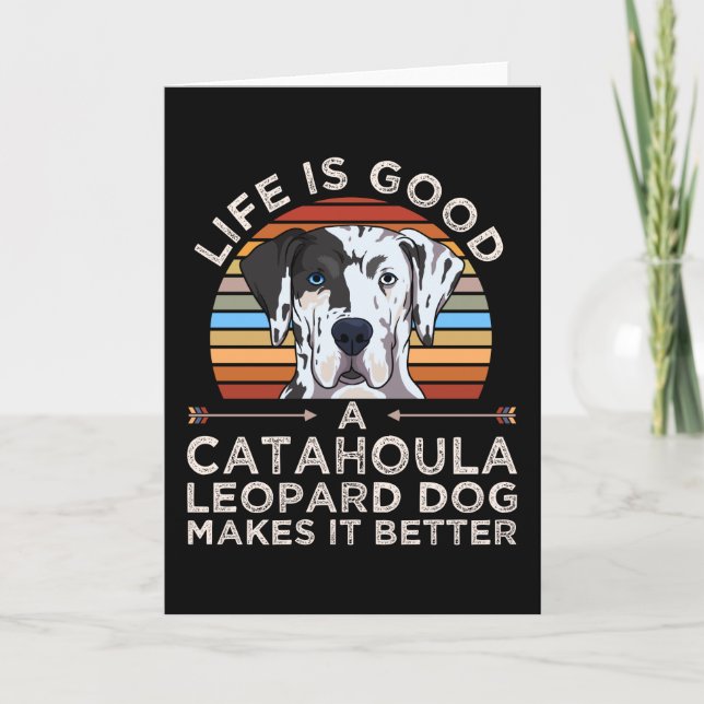 Louisiana Catahoula Leopard Hund Gift Kort (Framsida)