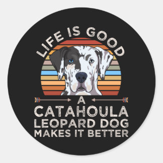 Louisiana Catahoula Leopard Hund Gift Runt Klistermärke