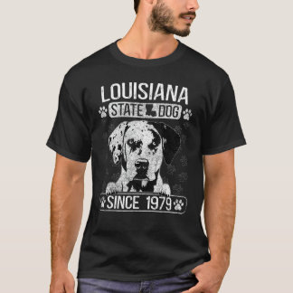 Louisiana Catahoula Leopard Hund US State Hund L T Shirt