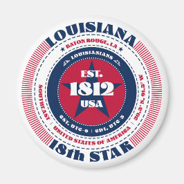 Louisiana Circle Typography Souvenir Magnet