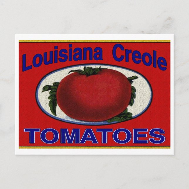 Louisiana Creole Tomates Vykort (Framsida)