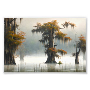Louisiana Cypress Swamp, Louisiana Art, Swamp Fototryck
