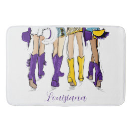 Louisiana Dam Mode Cowboy Boot Lila Gult Badrumsmatta