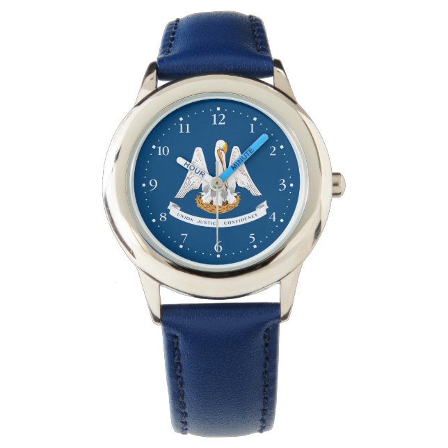 Louisiana delstatsflagga armbandsur (Framsida)