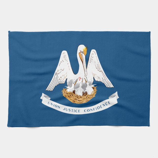 Louisiana delstatsflagga kökshandduk (Horisontell)