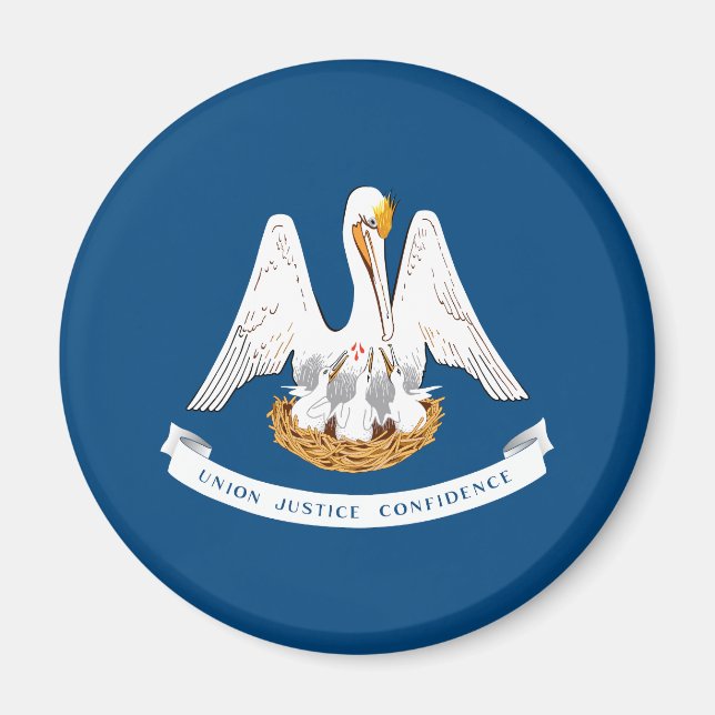 Louisiana delstatsflagga magnet (Framsidan)