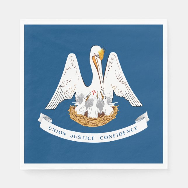 Louisiana delstatsflagga pappersservett (Framsidan)