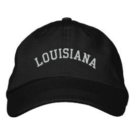 Louisiana Embroized Justable Cap Black Broderad Keps
