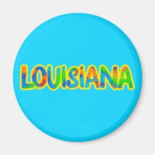 Louisiana Färg från Madi Gras och Spicy Food Magnet