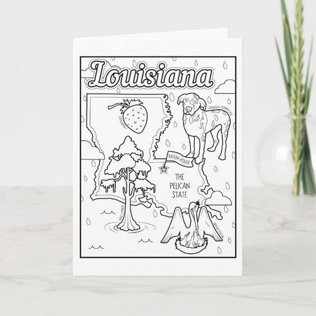 louisiana färg, min kollage helgkort (Framsida)