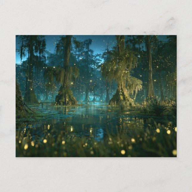 Louisiana Firefly Bayou vykort (Framsida)