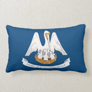Louisiana flagga, amerikanstatlig flaggadekorativ lumbarkudde