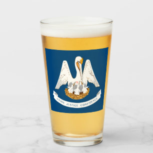 LOUISIANA FLAGGA GLASKOPP