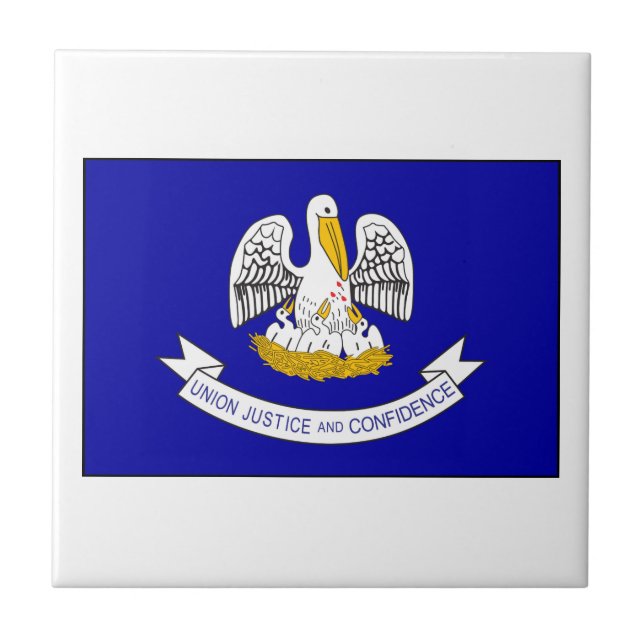 Louisiana Flagga Kakelplatta (Framsidan)