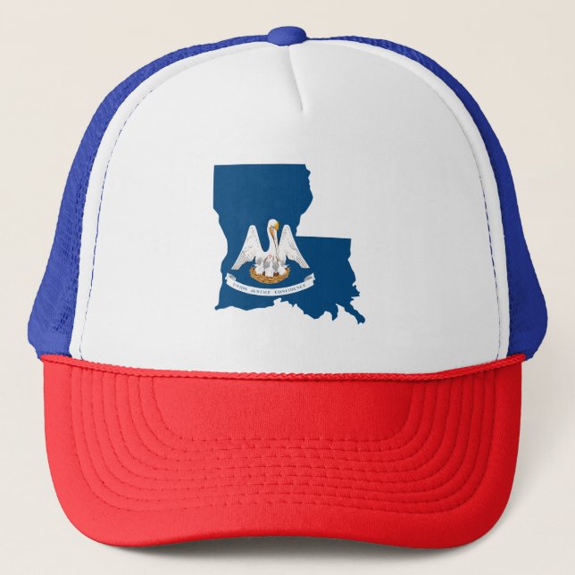 Louisiana Flagga Karta Keps (Framsida)