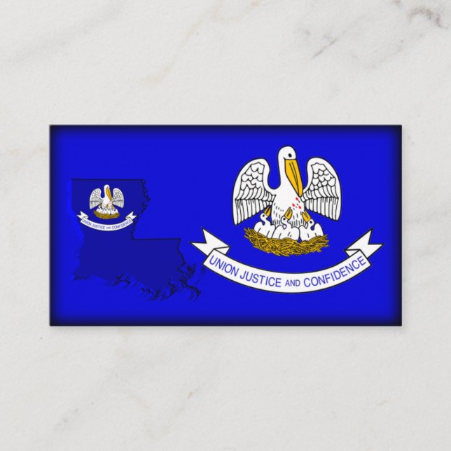 Louisiana Flagga-Karta visitkort (Framsida)