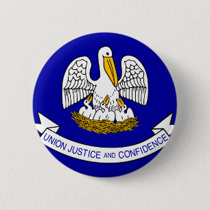 Louisiana Flagga Knapp