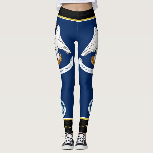 Louisiana flagga leggings (Framsida)