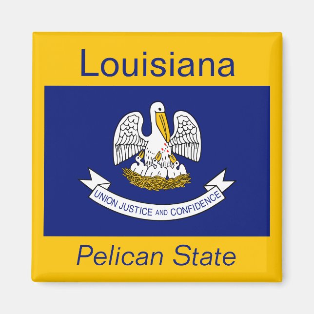 Louisiana Flagga Magnet (Framsidan)