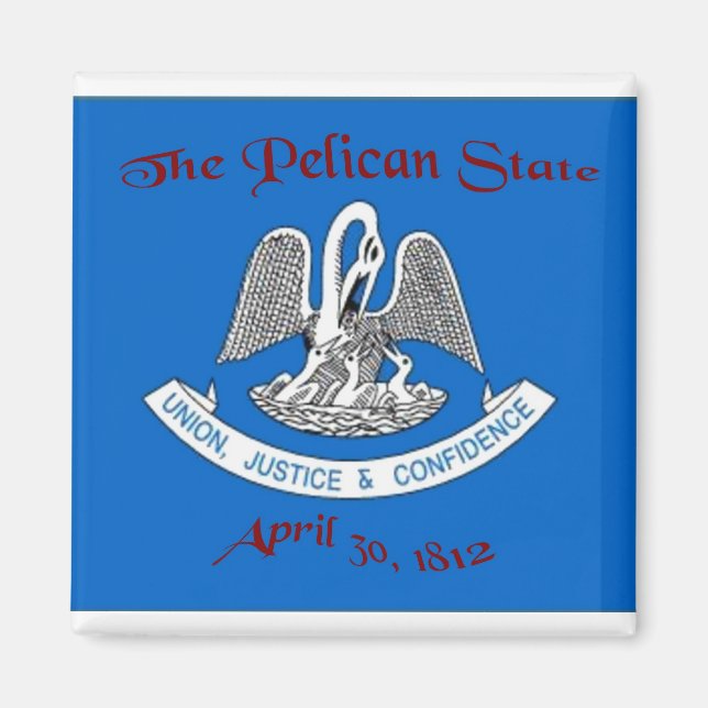 Louisiana Flagga Magnet (Framsidan)