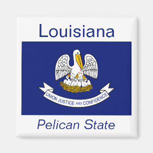 Louisiana Flagga Magnet