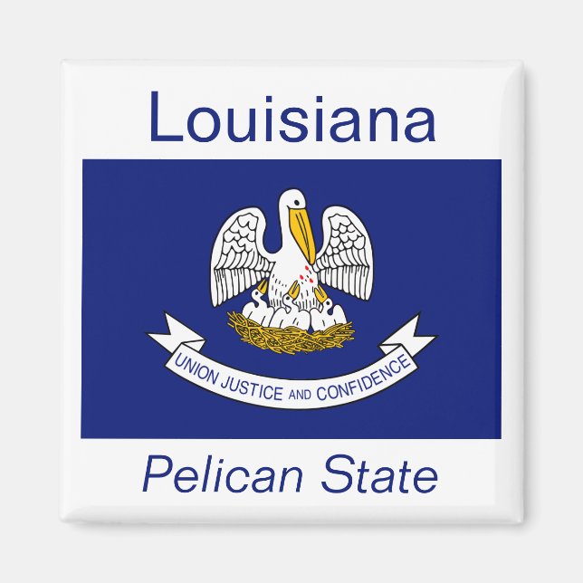 Louisiana Flagga Magnet (Framsidan)