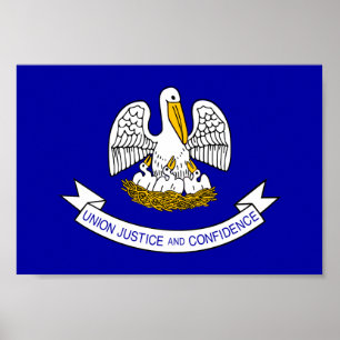 Louisiana Flagga Poster