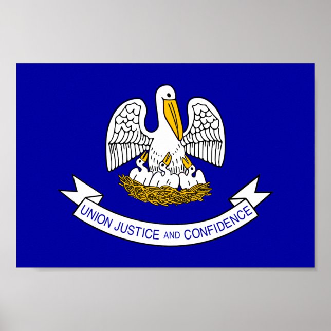 Louisiana Flagga Poster (Framsidan)