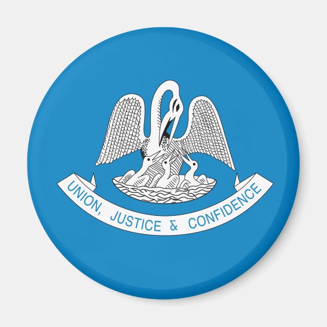 LOUISIANA-Flagga utformning - Magnet (Framsidan)