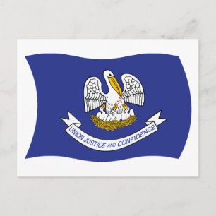 Louisiana Flagga vykort