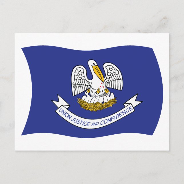 Louisiana Flagga vykort (Framsida)