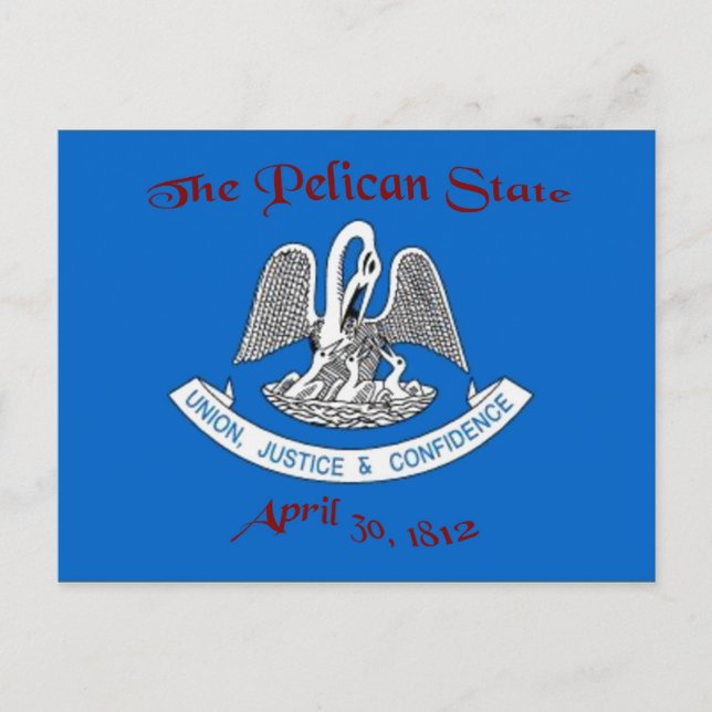 Louisiana Flagga-vykort Vykort (Framsida)