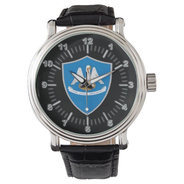Louisiana flagga watch armbandsur (Framsida)