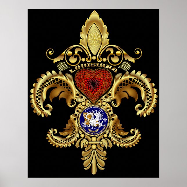 Louisiana Fleur De Lis Bicentennial Poster (Framsidan)