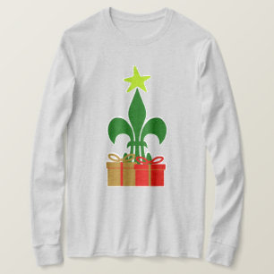Louisiana Fleur De Lis Cajun julgran & gåva T Shirt