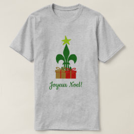 Louisiana Fleur De Lis Cajun julgran Noel T Shirt