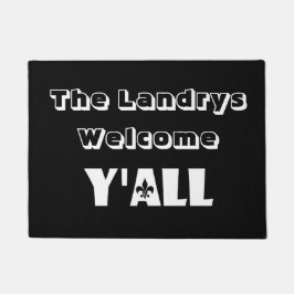 Louisiana Fleur De Lis Cajun välkommet mattt